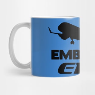 Embraer E175 Silhouette Print (Black) Mug